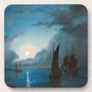 Marcus Larson hav-i-mansken-1848.Wasser Boot Natur Untersetzer