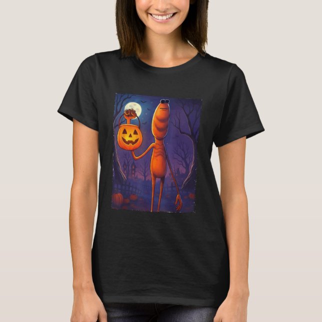 Marcus The Worm Halloween Kostüm T-Shirt (Vorderseite)
