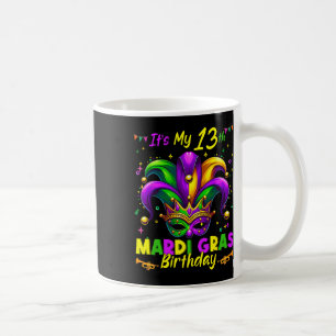 Mardi Gras 13. Geburtstag Fett Dienstag 13 Jahre a Kaffeetasse