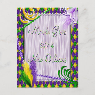 Mardi Gras 2014 New Orleans Postkarte