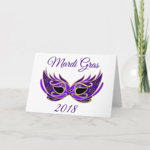 Mardi Gras 2018 Maske Karte