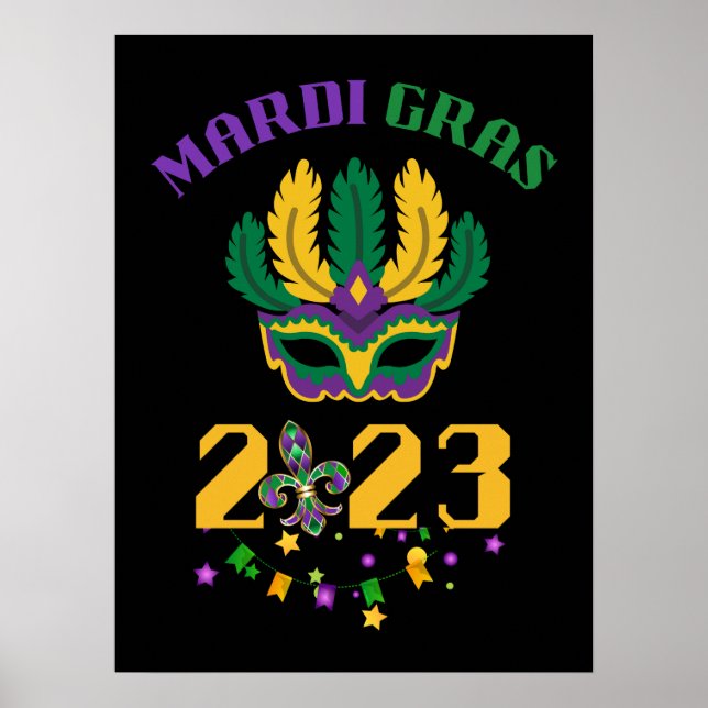 Mardi Gras 2023 Der Mensch und die Weintrauben Poster (Vorne)