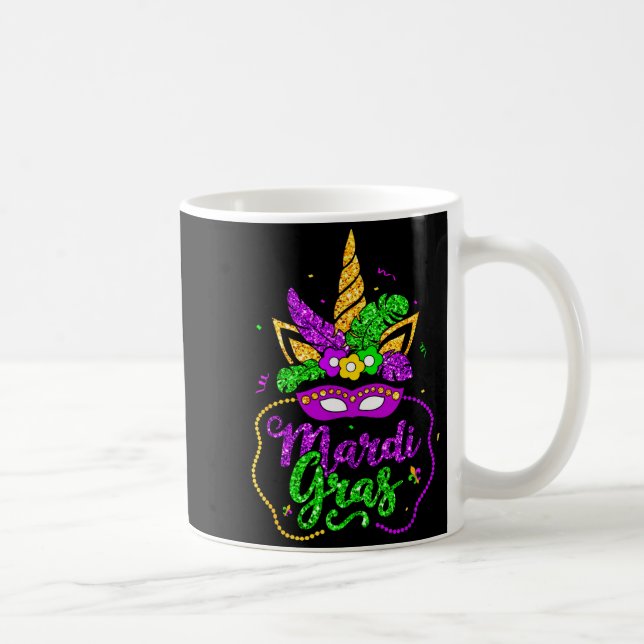 Mardi Gras 2024 Mask Beads New Orlean Party Women  Kaffeetasse (Rechts)