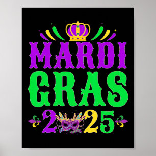 Mardi Gras 2025 Jester Costume Mardi Gras Family C Poster