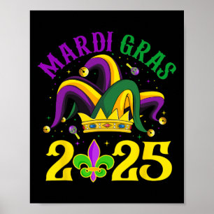 Mardi Gras 2025 Jester Outfit Kinder Girls Boys Me Poster