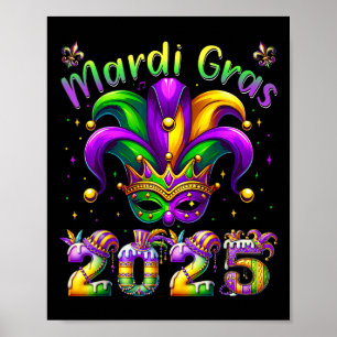Mardi Gras 2025 Narrenkostüm Kinder Mädchen Jungen Poster