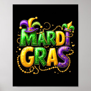 Mardi Gras 2025 Outfits for Men Women Poster
