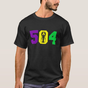 Mardi Gras 504 Crawfish Funny Lago Maggiore T-Shirt