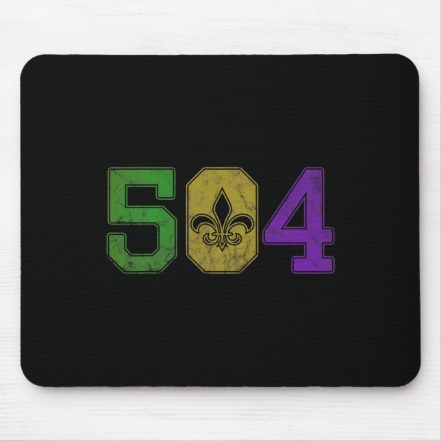 Mardi Gras 504 Nola Mousepad (Vorne)