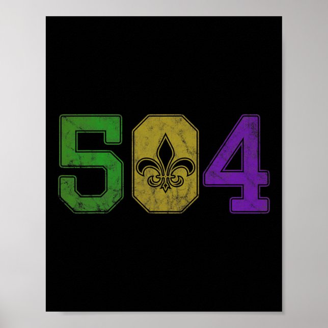 Mardi Gras 504 Nola Poster (Vorne)