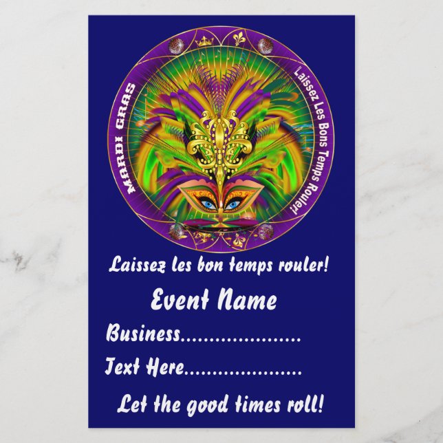 Mardi Gras 5.5" x 8.5" Bitte Anmerkungen anzeigen Flyer (Vorne)