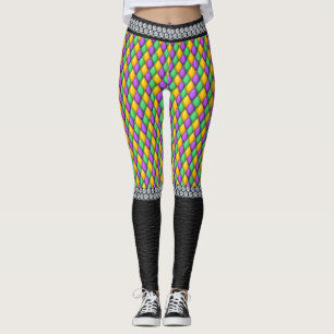 Mardi Gras 6b Diamonds Pop Mode Leggings
