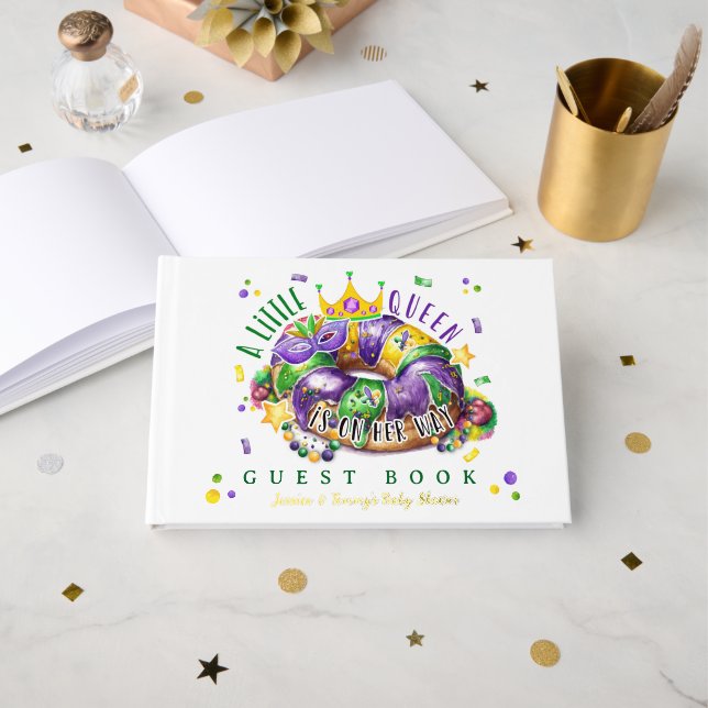 Mardi Gras A little Queen in on the way Gästebuch (Vorderseite Offen)