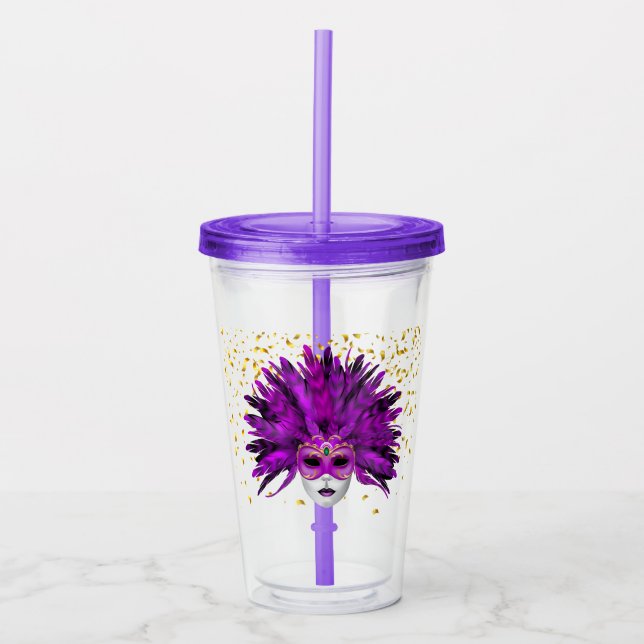 Mardi Gras Acrylic Tumbler Acryltrinkbecher (Vorderseite)
