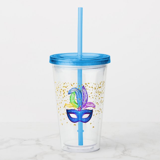 Mardi Gras Acrylic Tumbler Acryltrinkbecher (Vorderseite)