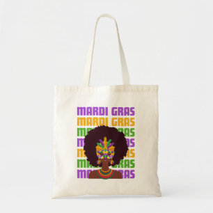 MARDI GRAS Afro Königin Tragetasche