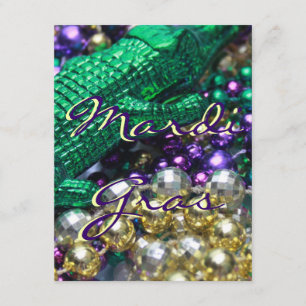 Mardi Gras Alligator Custom Party Card lädt ein Einladung