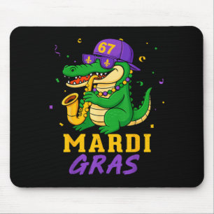 Mardi Gras Alligator für Kinder Jungen Männer Juge Mousepad