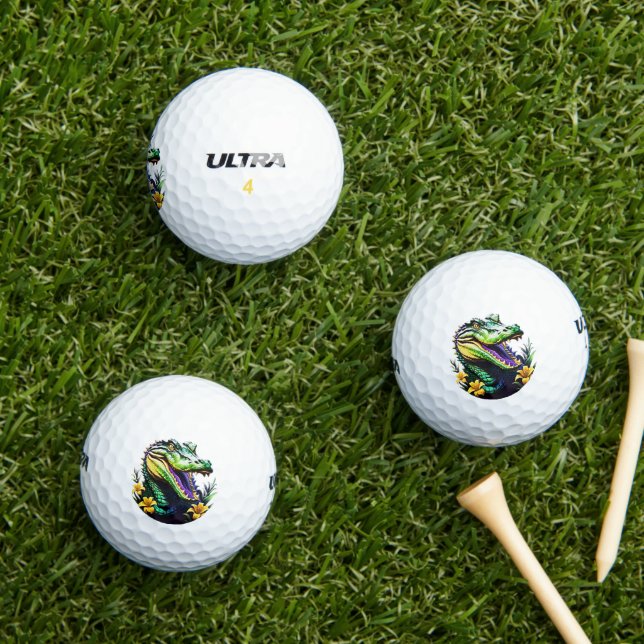 Mardi Gras Alligator Golfball (Insitu Gras)