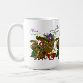 Mardi Gras Alligator Kaffeetasse