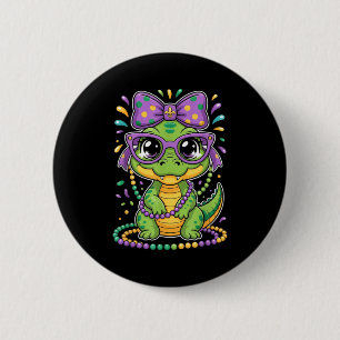 Mardi Gras Alligator Perlen Bogen Kinder Frauen _2 Button