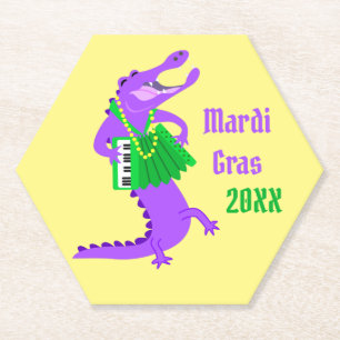 Mardi Gras Alligator Untersetzer