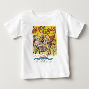 Mardi Gras Antique Yellow Poster Baby T-shirt