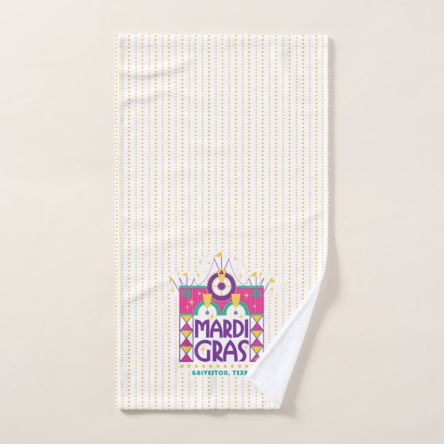 Mardi Gras Arch dots, Galveston, Texas Handtuch (Handtuch)