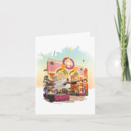 Mardi Gras Arch Galveston, Aquarell inspiriert Dankeskarte