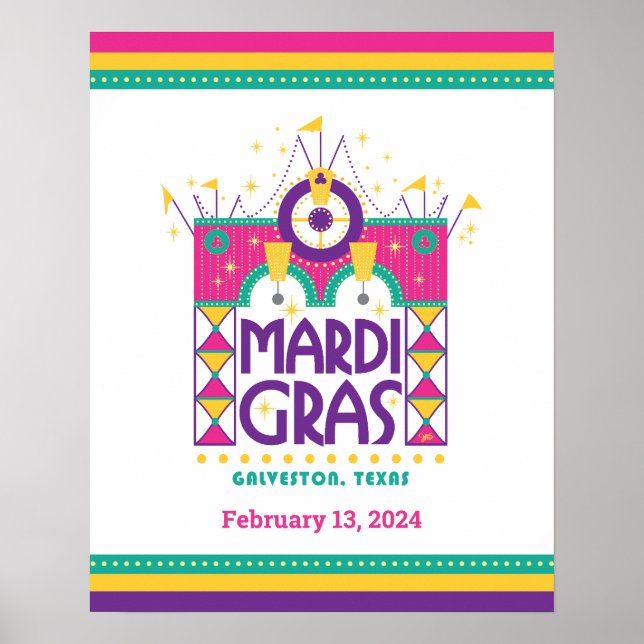 Mardi Gras Arch, Galveston, Texas Poster (Vorne)