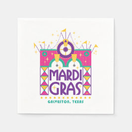 Mardi Gras Arch, Galveston, Texas Serviette