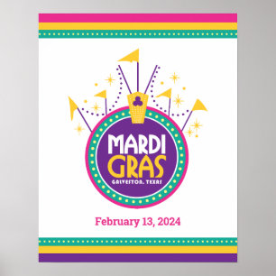 Mardi Gras Arch inspiriert, Galveston, Texas Poster