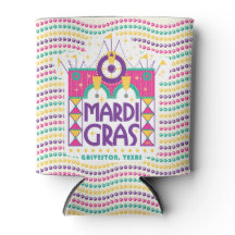 Mardi Gras Arch mit Perlen, Galveston, Texas Can C