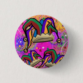 MARDI GRAS ART BUTTON