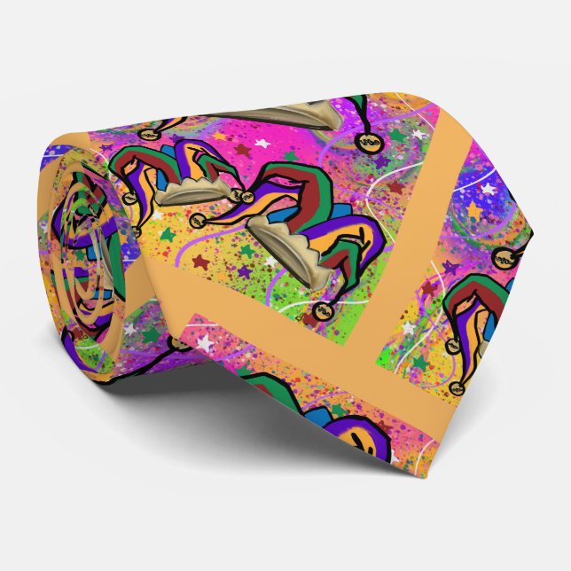 MARDI GRAS ART KRAWATTE (Gerollt)