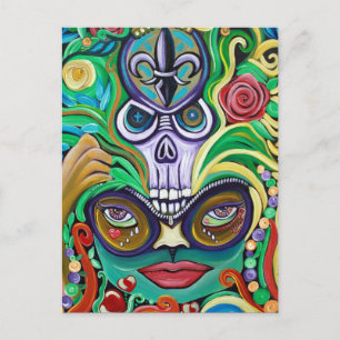 Mardi Gras Art Postkarte
