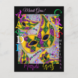 MARDI GRAS ART POSTKARTE