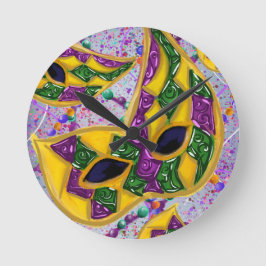 MARDI GRAS ART RUNDE WANDUHR