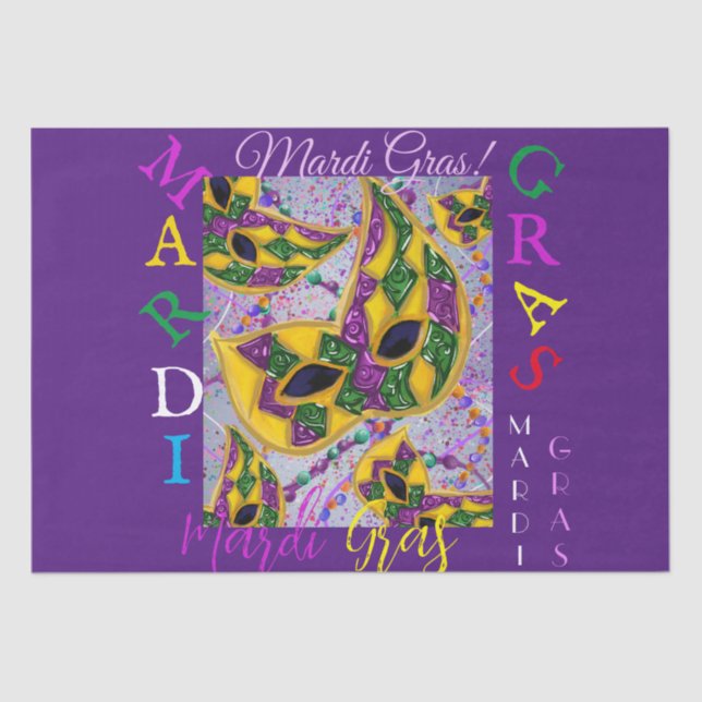 MARDI GRAS ART SEIDENPAPIER (Vorderseite)
