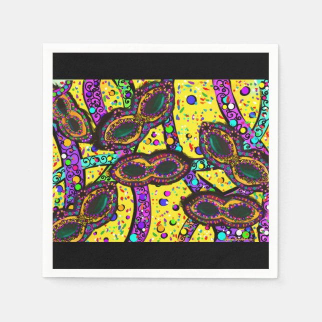 MARDI GRAS ART SERVIETTE (Vorderseite)