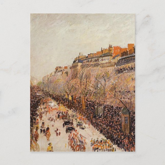 Mardi Gras auf den Boulevards von Camille Pissarro Postkarte (Vorderseite)