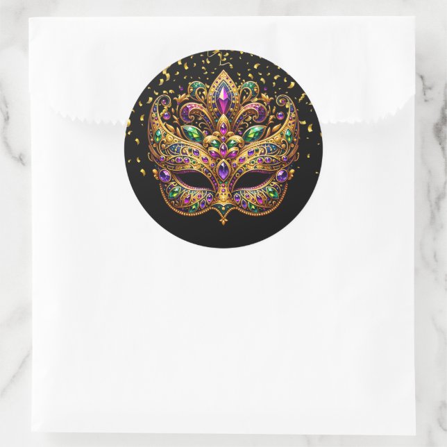Mardi Gras Aufkleber (Tasche)