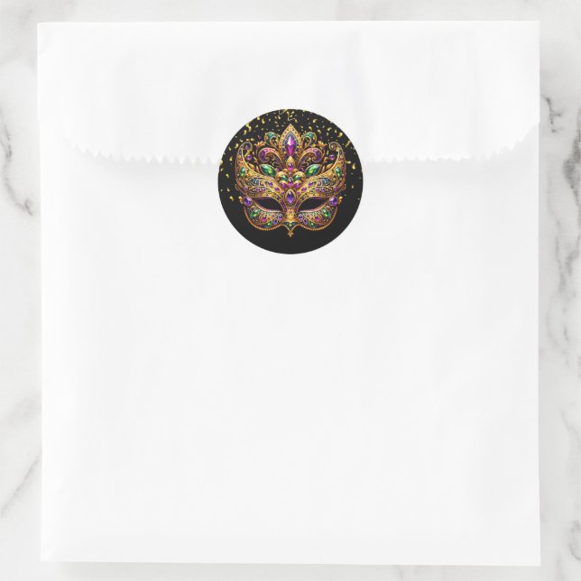 Mardi Gras Aufkleber (Tasche)