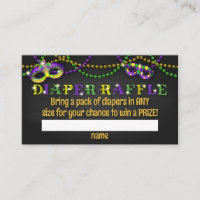 Mardi Gras Babydusche Windelwaschkarte