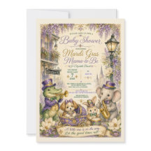 Mardi Gras Babyparty-Einladung | New Orleans Ba