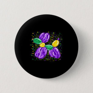 Mardi Gras Ballonhund Kostüm Perlen Männer Frauen Button