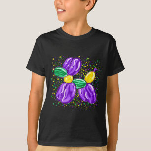 Mardi Gras Ballonhund Kostüm Perlen Männer Frauen T-Shirt
