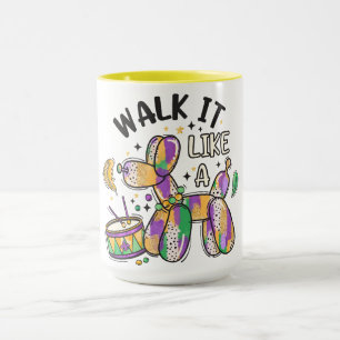Mardi Gras Balloon Dog Tasse
