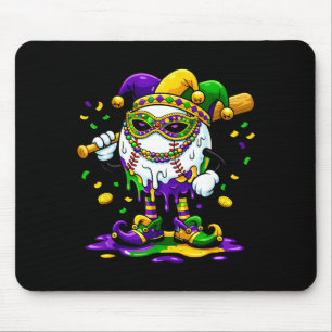 Mardi Gras Baseball-Perlen Party Spaß Jungen Mädch Mousepad