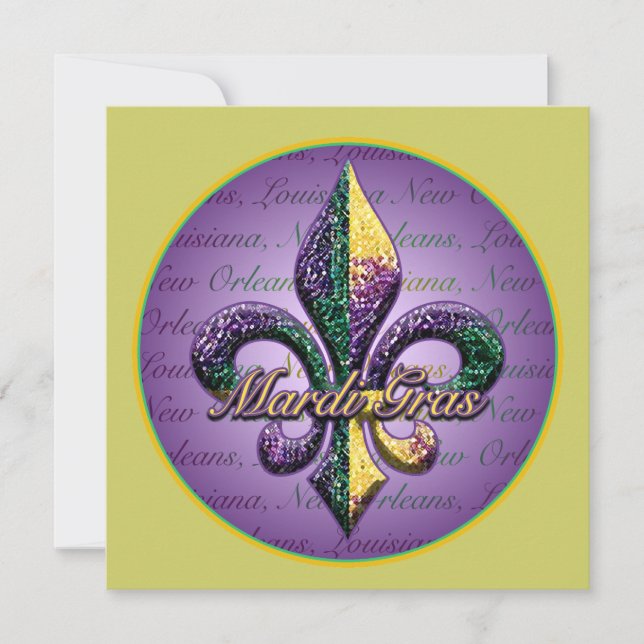 Mardi Gras bead Lilie 2 (Vorderseite)